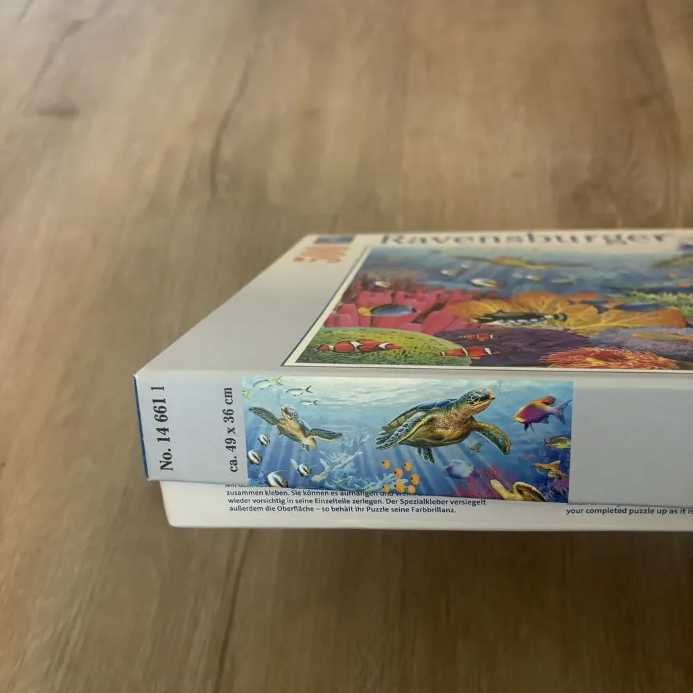 ⁠Ravensburger Tropical Waters 500 Pc Jigsaw Puzzle Sea Turtles NEW Sealed Bag